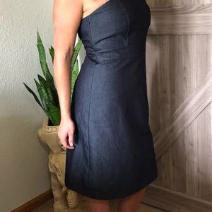 Strapless denim dress